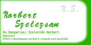 norbert szelezsan business card